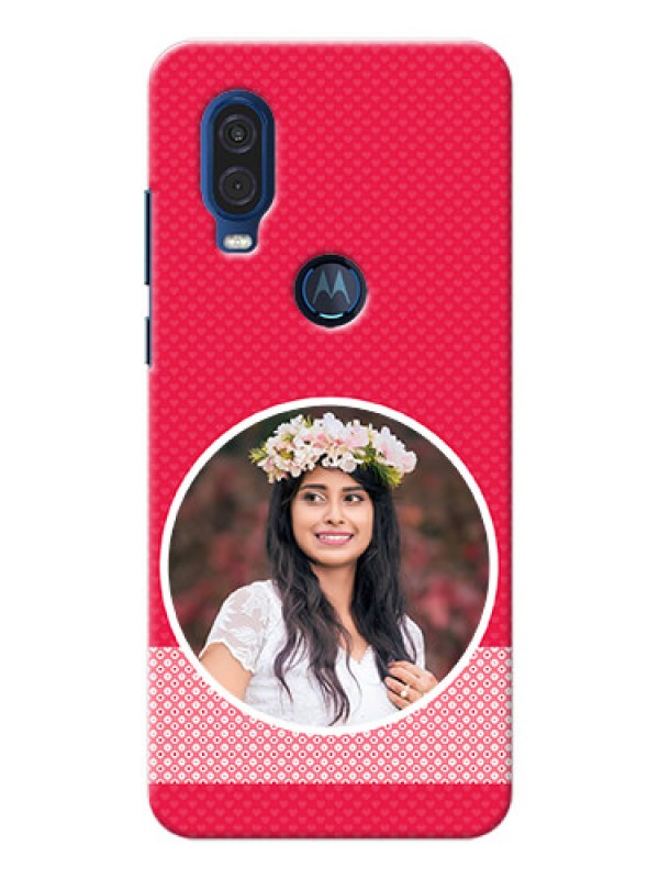 Custom Motorola One Vision Mobile Covers Online: Pink Pattern Design