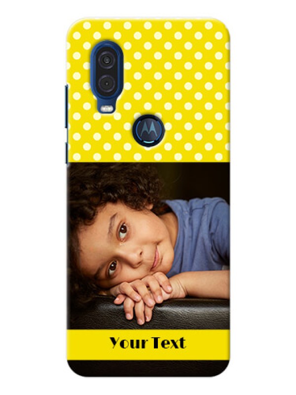 Custom Motorola One Vision Custom Mobile Covers: Bright Yellow Case Design