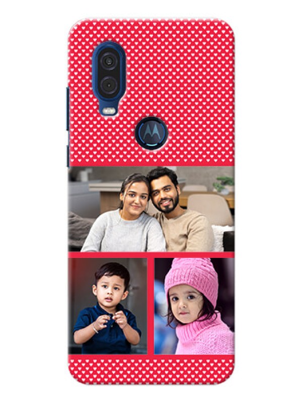 Custom Motorola One Vision mobile back covers online: Bulk Pic Upload Design