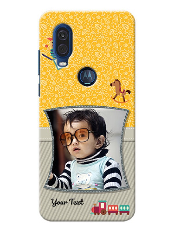 Custom Motorola One Vision Mobile Cases Online: Baby Picture Upload Design