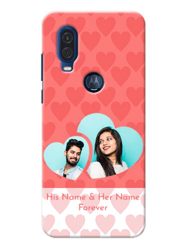 Custom Motorola One Vision personalized phone covers: Couple Pic Upload Design