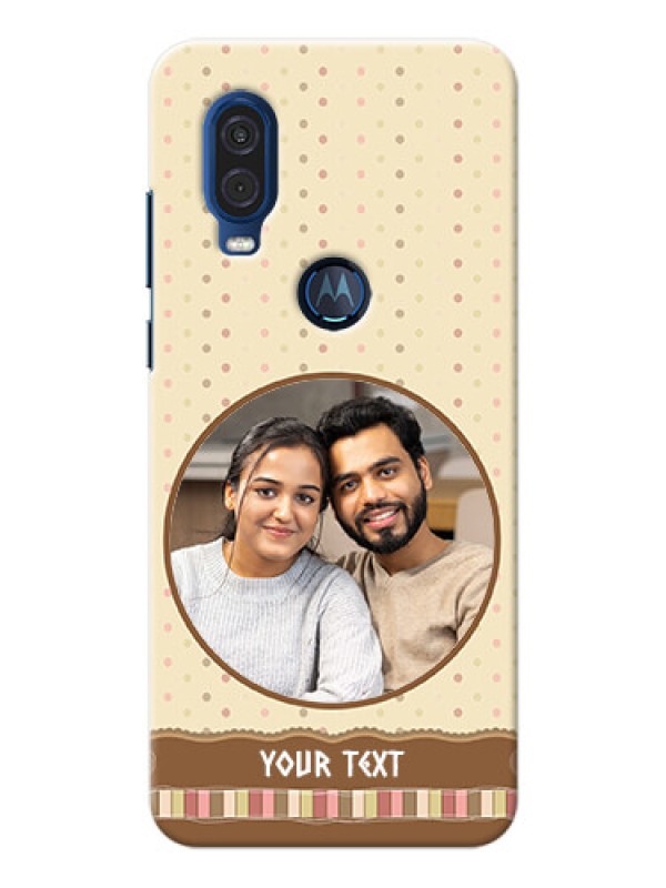 Custom Motorola One Vision Mobile Cases: Brown Dotted Mobile Case Design
