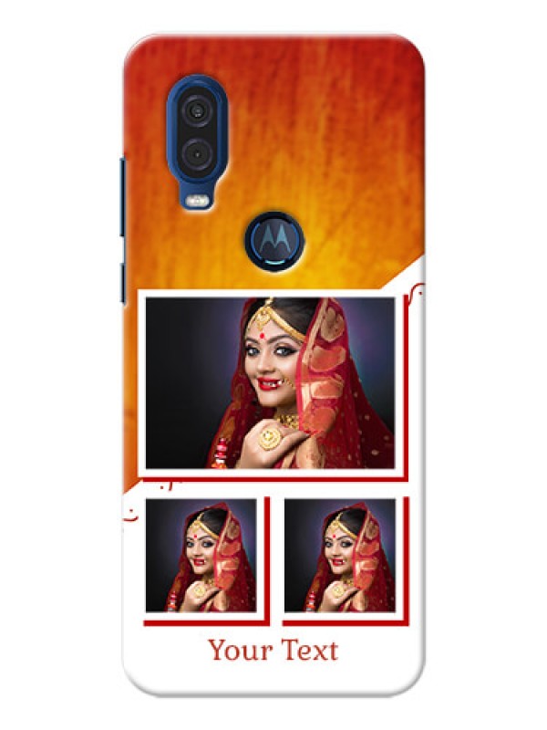 Custom Motorola One Vision Personalised Phone Cases: Wedding Memories Design  