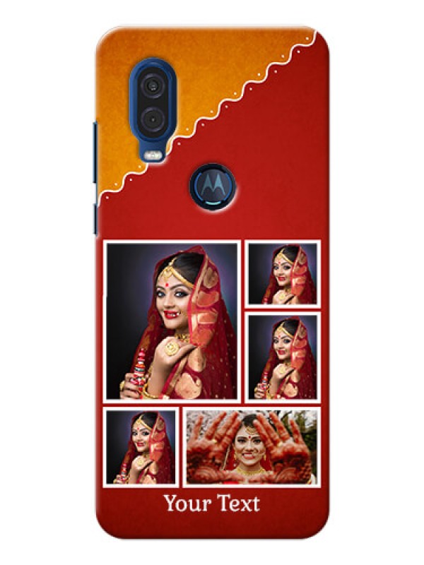 Custom Motorola One Vision customized phone cases: Wedding Pic Upload Design