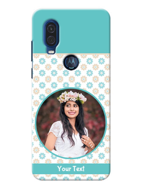 Custom Motorola One Vision Custom Mobile Back Covers: Beautiful Flowers Design