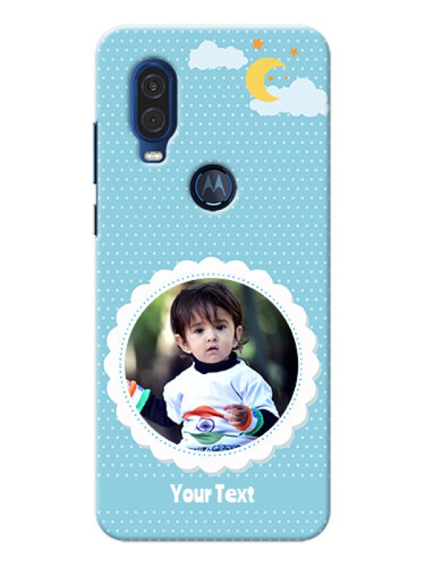 Custom Motorola One Vision mobile cases online: violet Pattern Design