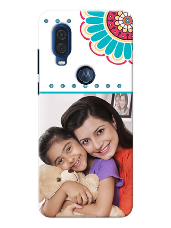 Custom Motorola One Vision custom mobile phone cases: Flower Design