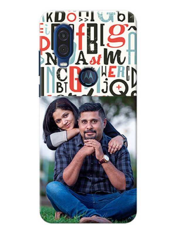 Custom Motorola One Vision custom mobile phone covers: Alphabet Design