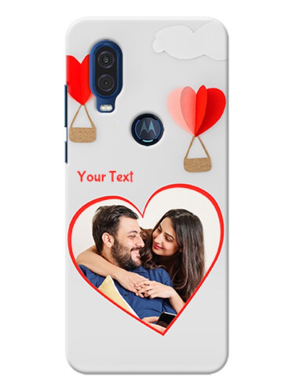 Custom Motorola One Vision Phone Covers: Parachute Love Design