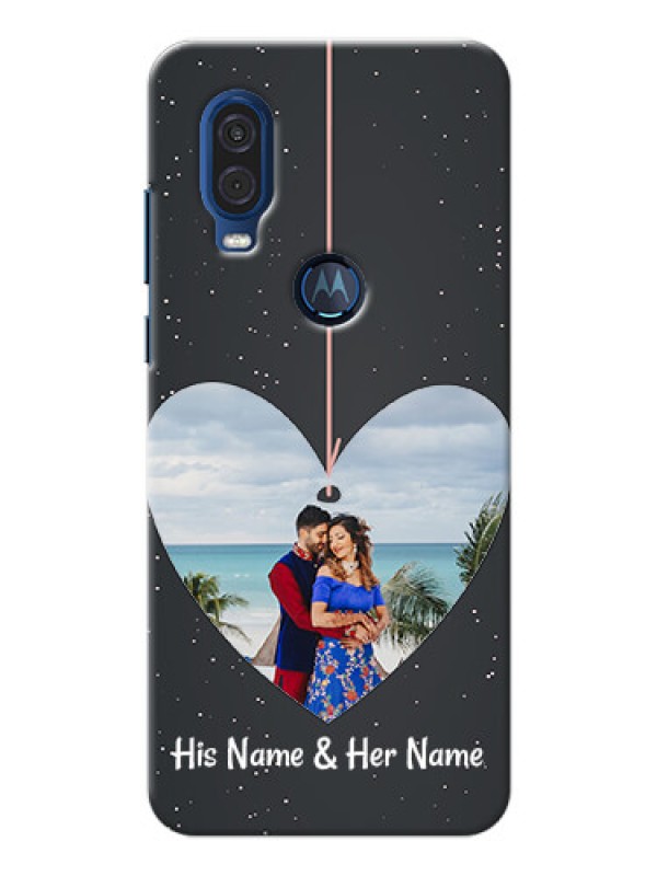 Custom Motorola One Vision custom phone cases: Hanging Heart Design