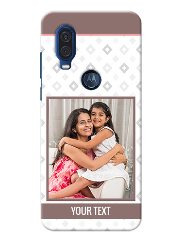 Custom Motorola One Vision custom back covers: Simple Diamond Design