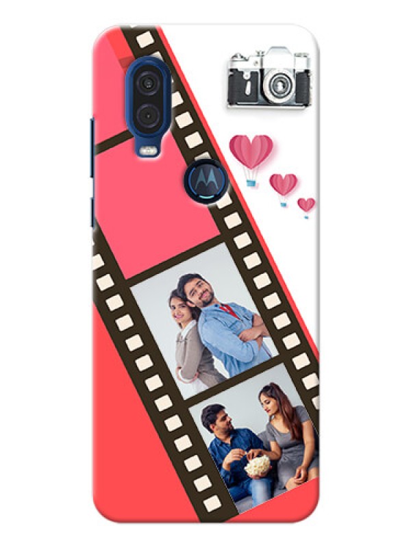 Custom Motorola One Vision custom phone covers: 3 Image Holder with Film Reel