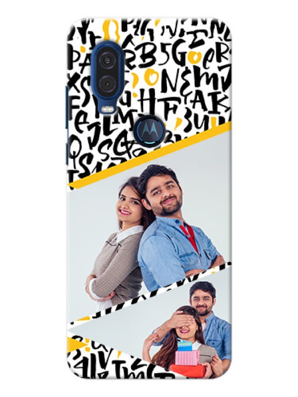 Custom Motorola One Vision Phone Back Covers: Letters Pattern Design