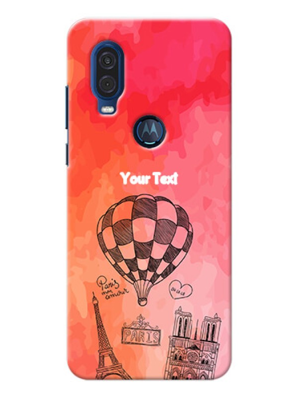 Custom Motorola One Vision Personalized Mobile Covers: Paris Theme Design
