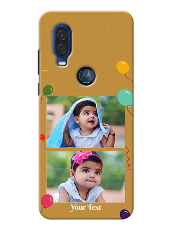 Custom Motorola One Vision Phone Covers: Image Holder with Birthday Celebrations Design