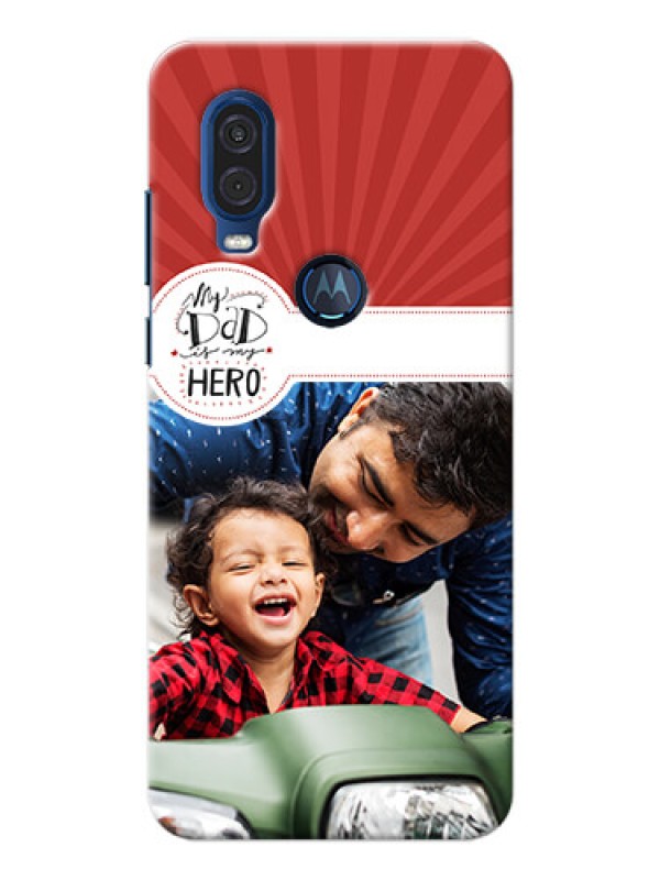 Custom Motorola One Vision custom mobile phone cases: My Dad Hero Design