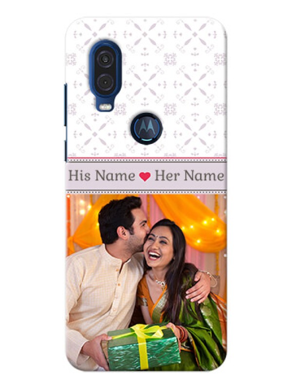 Custom Motorola One Vision Phone Cases with Photo and Ethnic Design