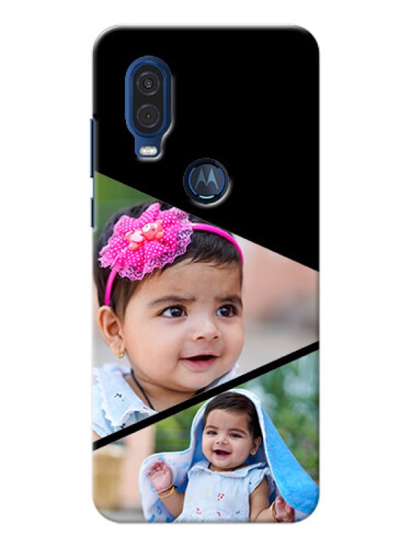 Custom Motorola One Vision mobile back covers online: Semi Cut Design