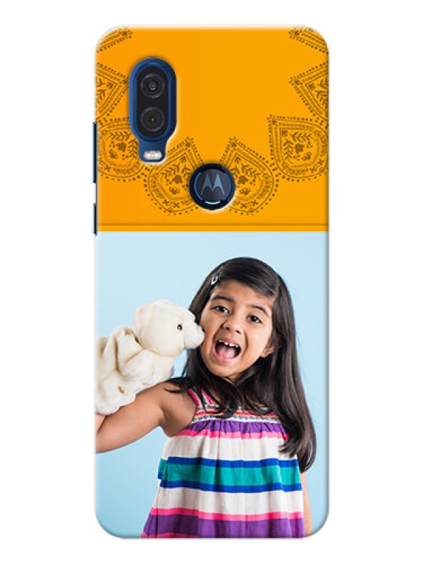 Custom Motorola One Vision custom mobile back covers: Photo Wedding Design 