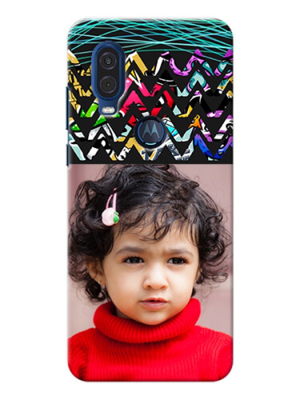 Custom Motorola One Vision personalized phone covers: Neon Abstract Design