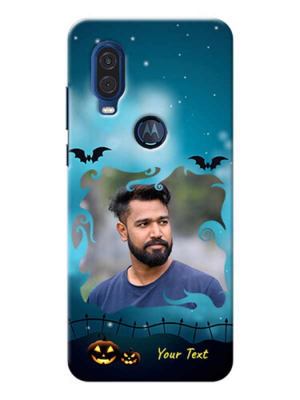 Custom Motorola One Vision Personalised Phone Cases: Halloween frame design