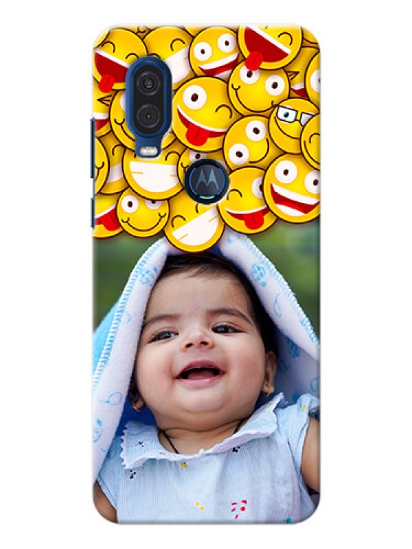 Custom Motorola One Vision Custom Phone Cases with Smiley Emoji Design