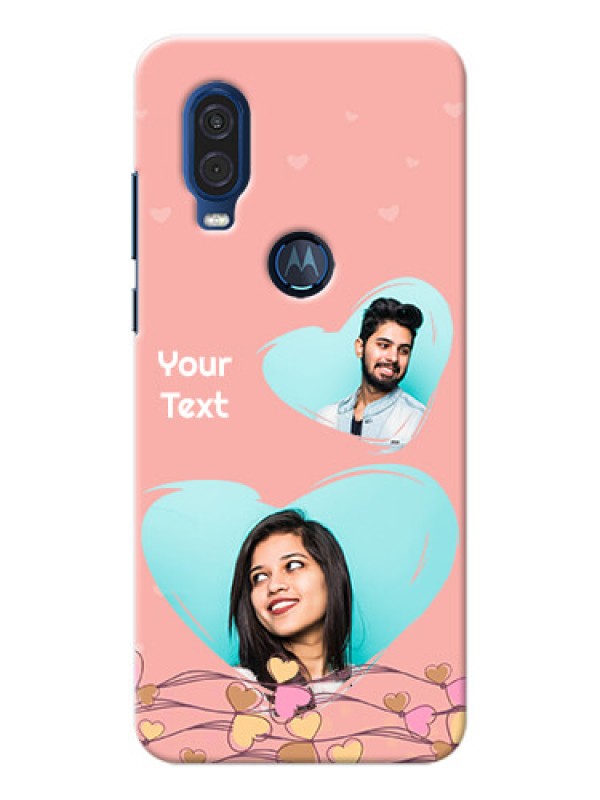 Custom Motorola One Vision customized phone cases: Love Doodle Design
