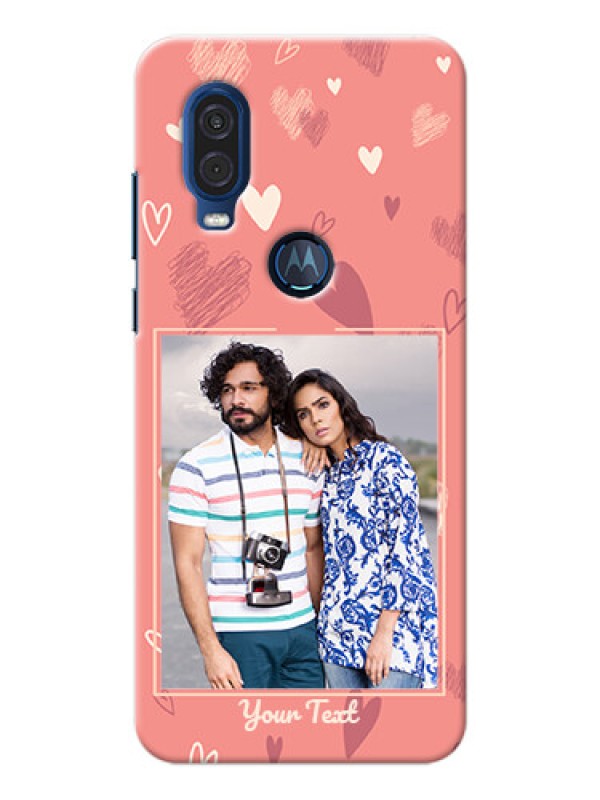 Custom Motorola One Vision custom mobile phone cases: love doodle art Design