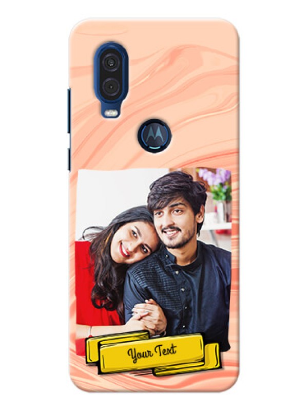 Custom Motorola One Vision Customized Phone Cases: Marble Texture Design