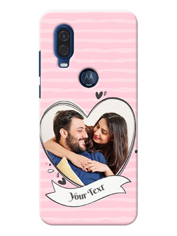 Custom Motorola One Vision custom mobile phone covers: Vintage Heart Design