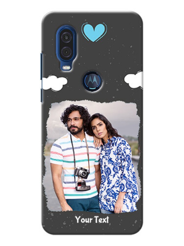 Custom Motorola One Vision Mobile Back Covers: splashes with love doodles Design