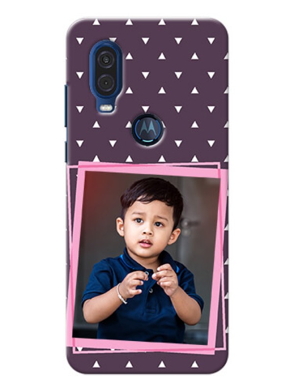 Custom Motorola One Vision Phone Cases: Triangle Pattern Dotted Design