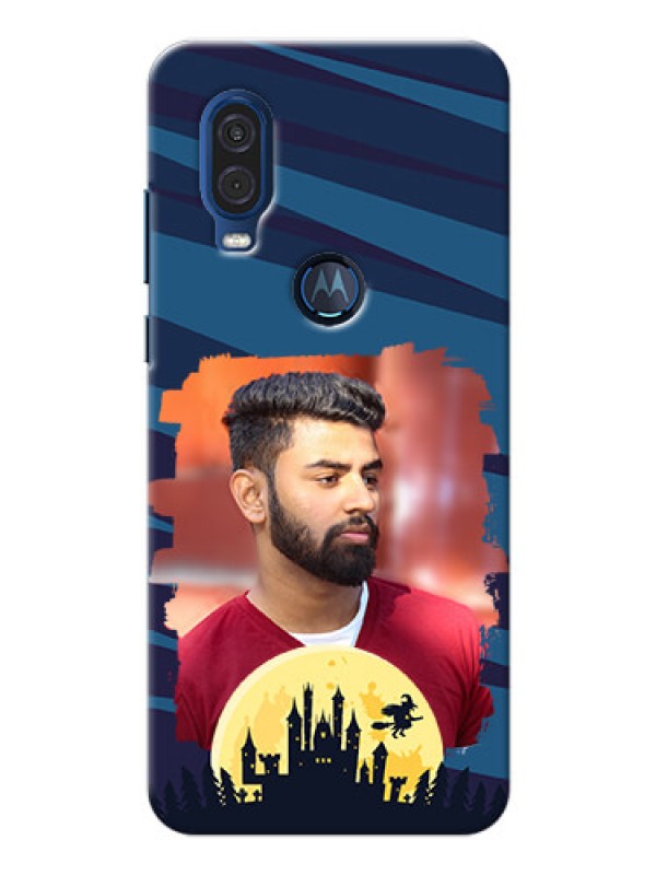 Custom Motorola One Vision Back Covers: Halloween Witch Design 