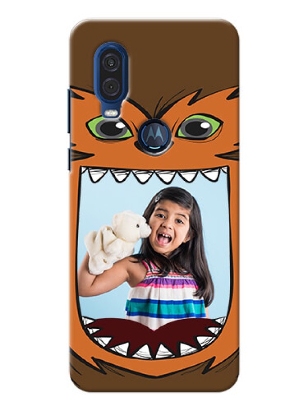 Custom Motorola One Vision Phone Covers: Owl Monster Back Case Design