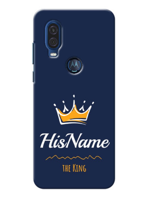Custom Motorola One Vision King Phone Case with Name