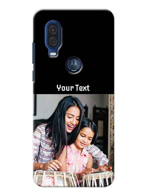 Custom Motorola One Vision Photo with Name on Phone Case