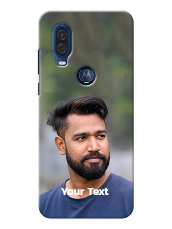 Custom Motorola One Vision Mobile Cover: Photo with Text