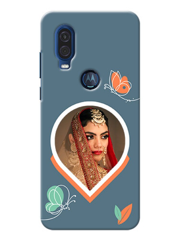 Custom Motorola One Vision Custom Mobile Case with Droplet Butterflies Design