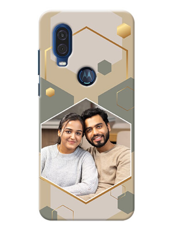 Custom Motorola One Vision Phone Back Covers: Stylish Hexagon Pattern Design