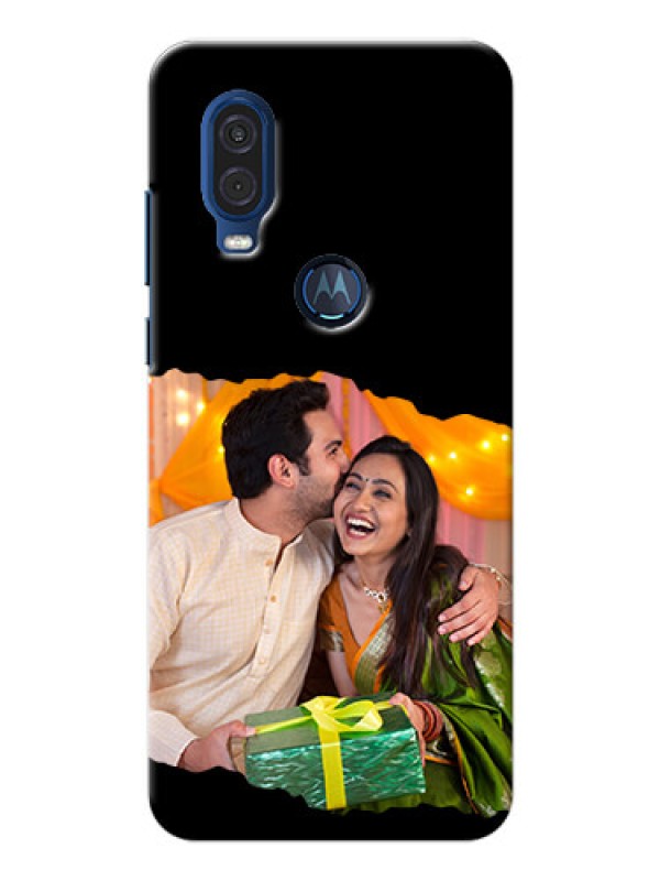 Custom Motorola One Vision Custom Phone Covers: Tear-off Design