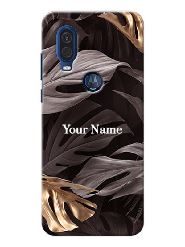 Custom Motorola One Vision Mobile Back Covers: Wild Leaves digital paint Design