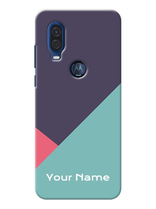 Custom Motorola One Vision Custom Phone Cases: Tri Color abstract Design