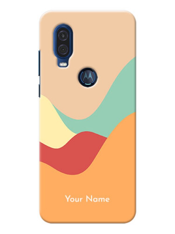 Custom Motorola One Vision Custom Mobile Case with Ocean Waves Multi-colour Design