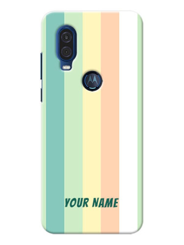 Custom Motorola One Vision Back Covers: Multi-colour Stripes Design