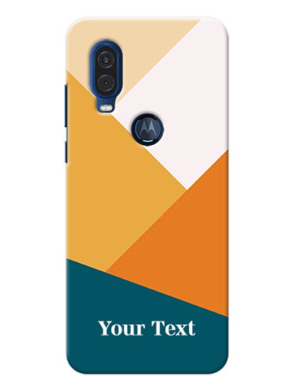 Custom Motorola One Vision Custom Phone Cases: Stacked Multi-colour Design