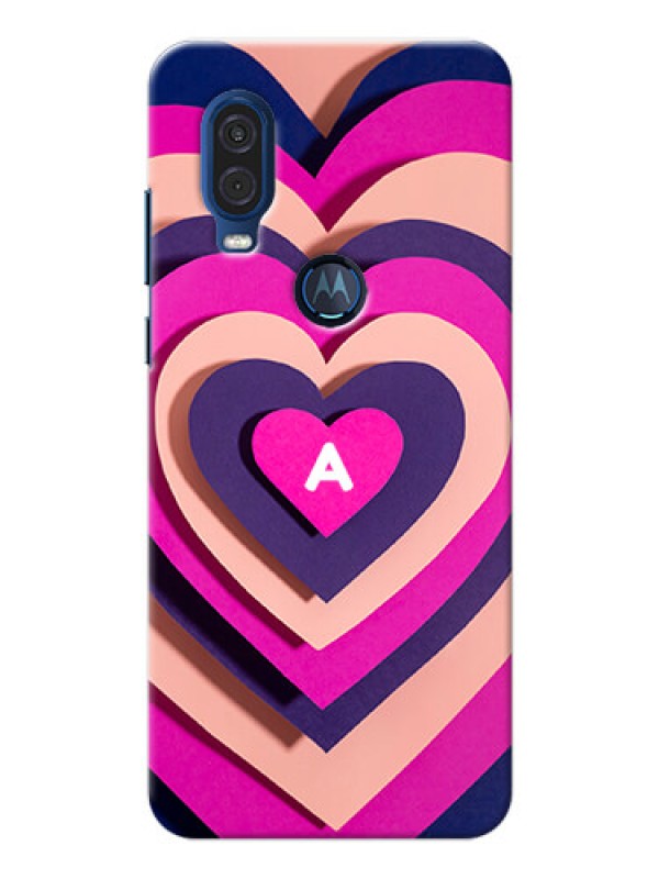 Custom Motorola One Vision Custom Mobile Case with Cute Heart Pattern Design