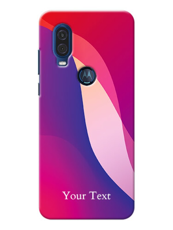 Custom Motorola One Vision Mobile Back Covers: Digital abstract Overlap Design
