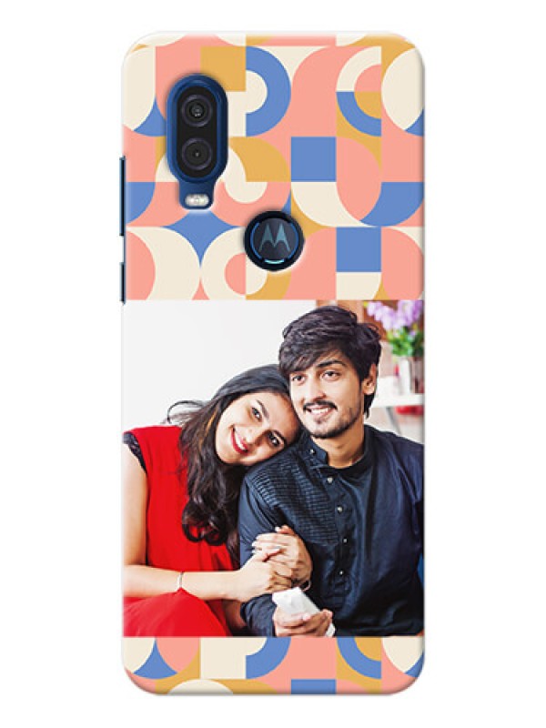 Custom Motorola One Vision Custom Phone Covers: Semi-circle Maze Pattern Design