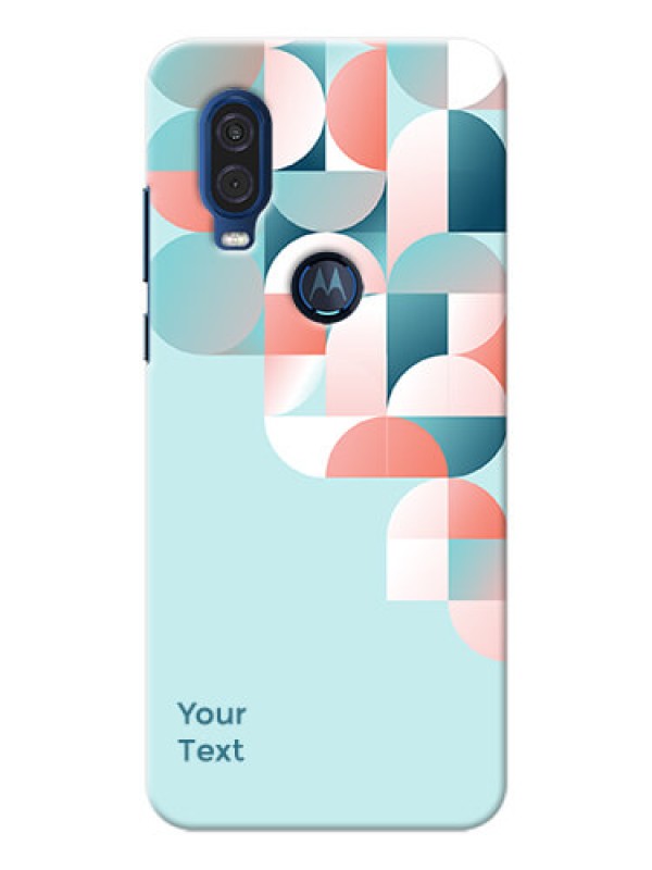 Custom Motorola One Vision Back Covers: Stylish Semi-circle Pattern Design