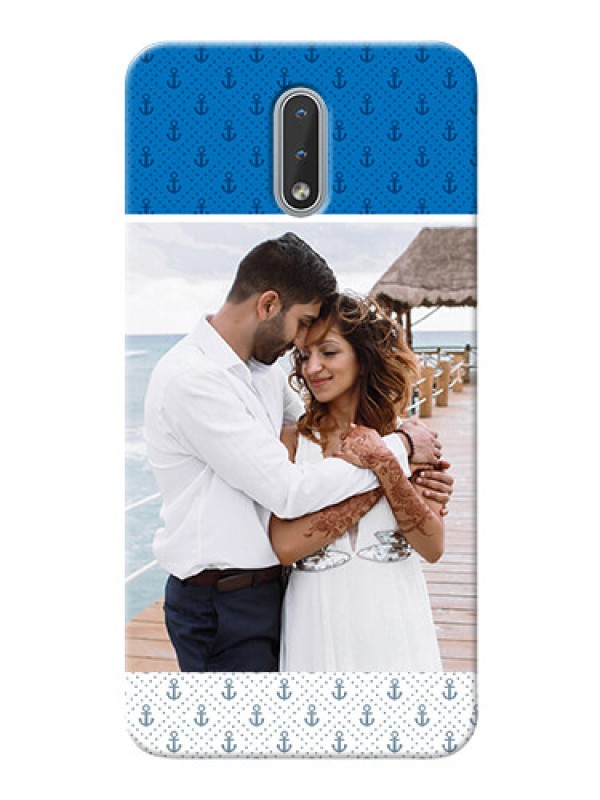 Custom Nokia 2.3 Mobile Phone Covers: Blue Anchors Design